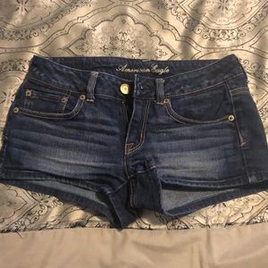 Blue jean AE shorts!